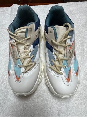 Berness Women's Multicolor Lifestyle Sneakers - Cream, Blue & Teal